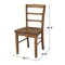 International Concepts Set of 2 Madrid Ladderback Chairs, Pecan C59-2P - alternate 10